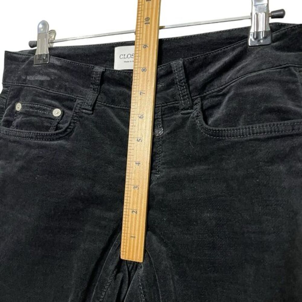 Closed Skinny Velvet Baker Pants Black Stretch Jeans Women's Size 24 Italy - Picture 12 of 14